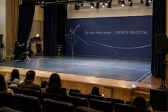 The Alice Smith School dance recital design reference with school dance recital stage before performance