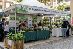 Universiti Putra Malaysia outdoor exhibition design reference with courtyard agriculture and plant-science exhibit