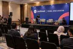 JobStreet panel discussion design reference with careers discussion panel and audience q&a
