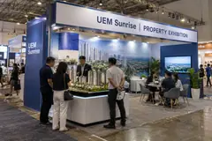 UEM Sunrise property exhibition design reference with property exhibition model counter and consultation stand