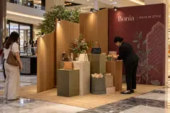 Bonia retail raya display design reference with retail festive accessories corner