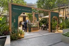 Gamuda Land sales-gallery raya display design reference with landscaped sales-gallery raya welcome route