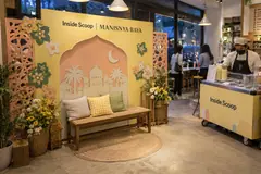 Inside Scoop raya photo booth design reference with raya ice-cream cafe portrait nook