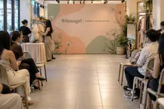 Whimsigirl runway presentation design reference with intimate store-runway apparel presentation