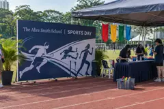 The Alice Smith School school sports day design reference with school athletics field registration and house-photo wall